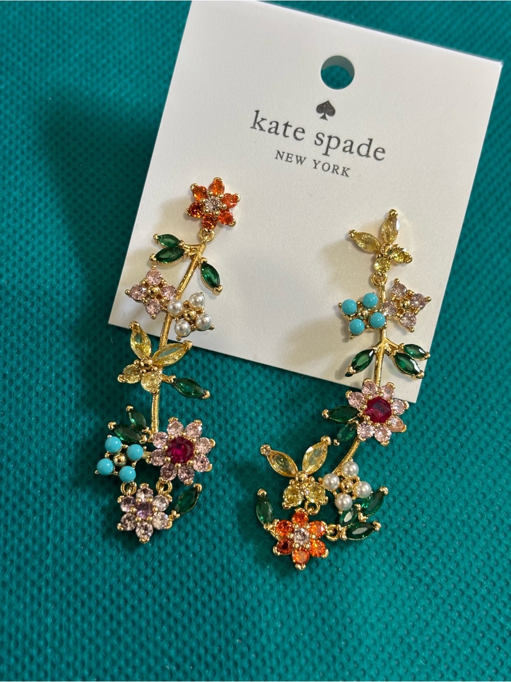 kate spade Multi-Color Floral Drop Earrings